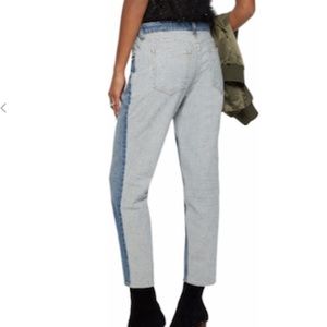 ALEXANDER WANG Ride 2 Tone Cropped Slouch Jeans